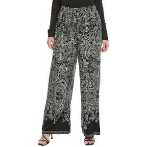 Vince Camuto Womens  Wide Leg Elastic Pant, Black